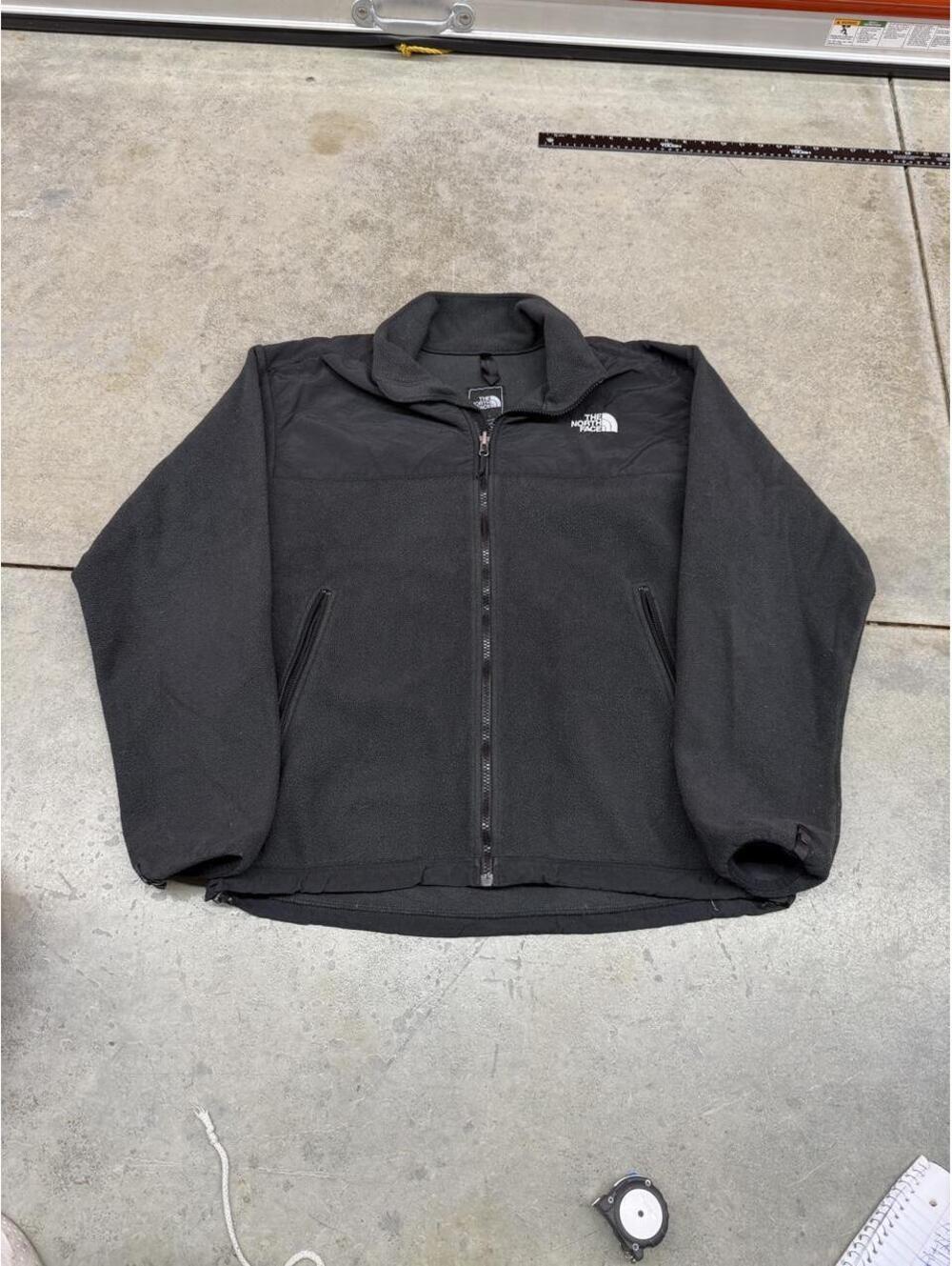 vintage the north face black denali fleece jacket size medium